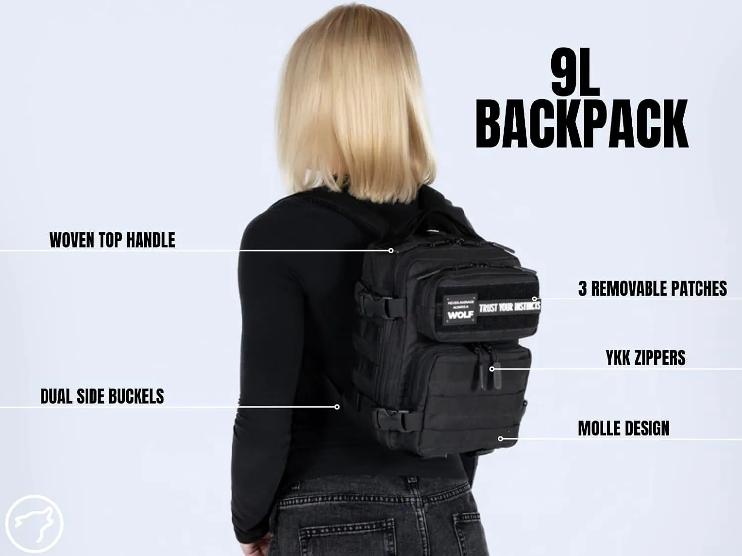 WOLFpak 9L Backpack Mini (Polar White)