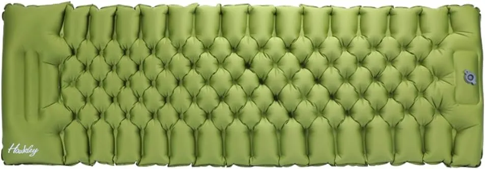 WOLFSTORM Camping Inflatable Sleeping Pad, Ultra-Light Built-in Foot Pump Inflatable Camping Pad, Compact Camping Comfortable Sleeping Pad for Camping Backpacking Hiking Tent Travel (Green)