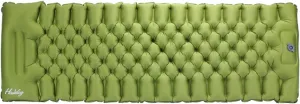 WOLFSTORM Camping Inflatable Sleeping Pad, Ultra-Light Built-in Foot Pump Inflatable Camping Pad, Compact Camping Comfortable Sleeping Pad for Camping Backpacking Hiking Tent Travel (Green)
