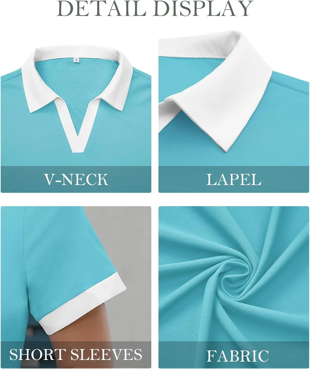 Womens Polo Shirts Short Sleeve UPF 50  Blouse Colorblock Golf Polos Shirt Collared Tops Quick Dry Shirt
