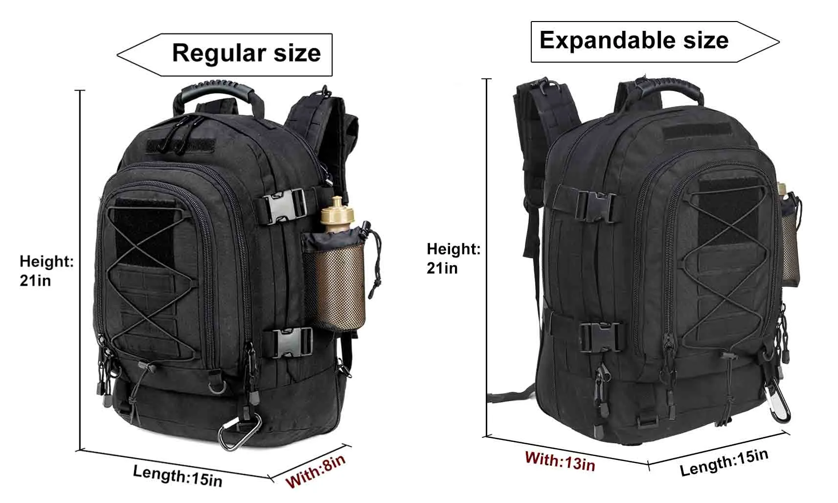 XWL SPORTS | Large Military Tactical Travel Backpack for Men