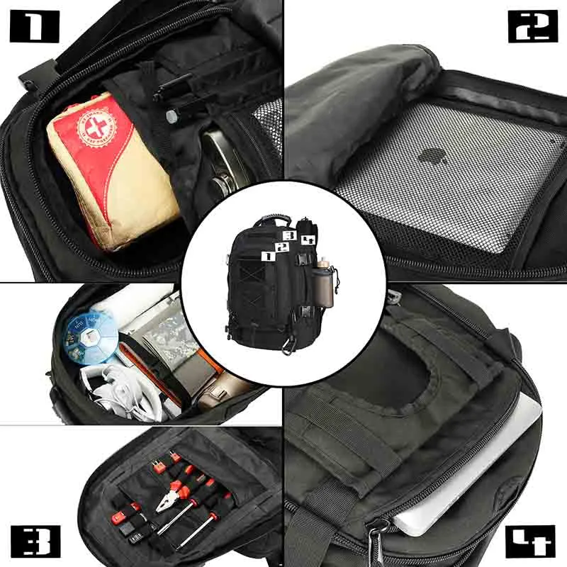XWL SPORTS | Large Military Tactical Travel Backpack for Men