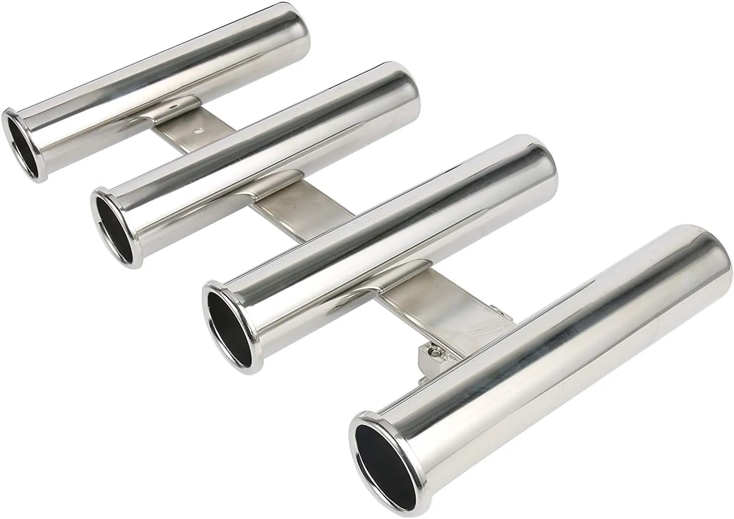 YaeMarine 4 Tubes Stainless Rod Holder Fishing Rod Holder Adjustable Rotatable fit Rail From 4/5"(20MM) to1-1/5(30MM) Tube