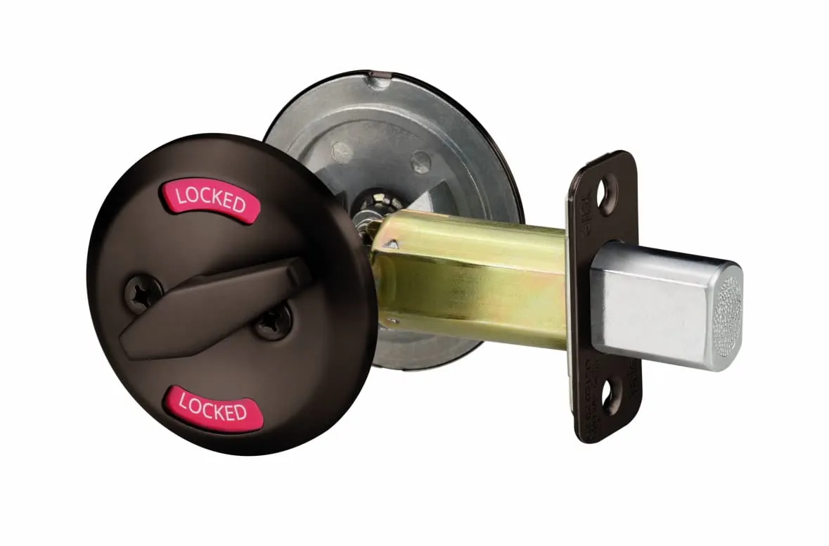Yale D292 x 613 E 200 Series Deadbolt, Occupancy Indicator x Thumbturn, 2 3/4" Backset, 613E Dark Satin Bronze