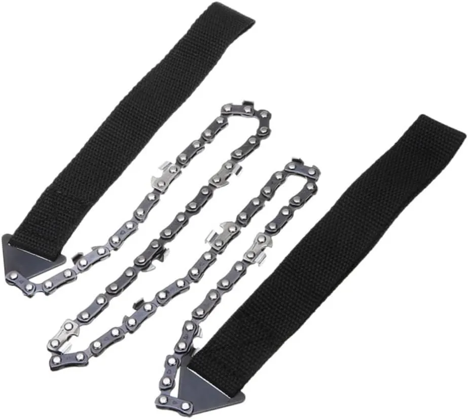 Yardwe 3pcs Survival Gear Pocket Chainsaw Razor Outdoor Chain Handheld Emergency Chainsaw for Hiking