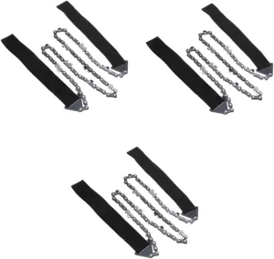 Yardwe 3pcs Survival Gear Pocket Chainsaw Razor Outdoor Chain Handheld Emergency Chainsaw for Hiking