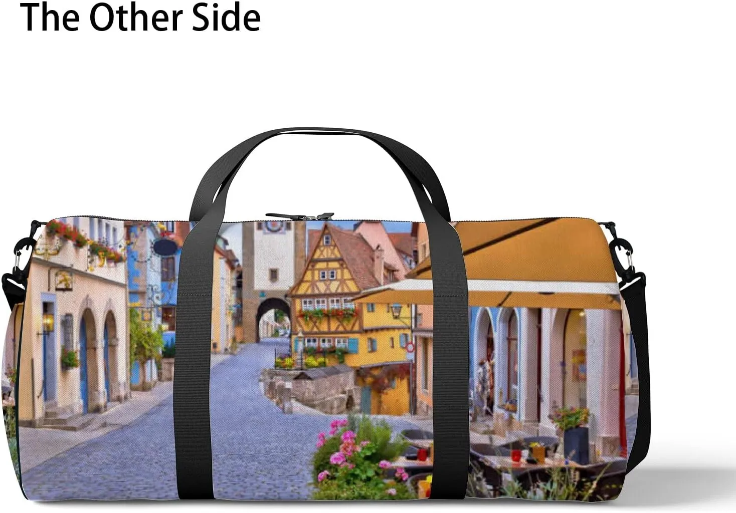 Yellow Famous Historic Sports Bag Tote Bag Waterproof Gym Bag with Shoulder Strap Zipper 2 Side Pockets for Men and Women, Travel and Storage Shoulder Bag.