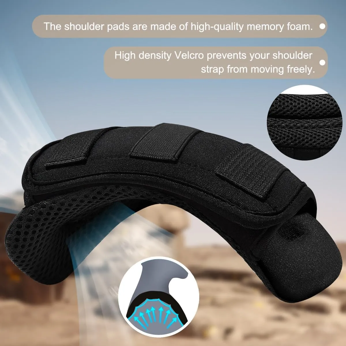 ZINZ 2-Pack Universal Wide Shoulder Pad with Ultra Thick Cushion for Bag Luggage Backpack Bag Crossbody