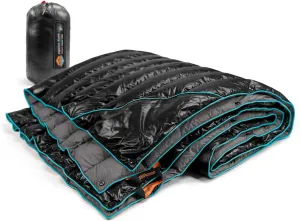 ZOOOBELIVES Ultralight Down Camping Blanket - 1.35lbs, 650 Fill Power Puffy Quilt. Compact & Warm Comforter for Travel, Beach, Hammock, Backpacking - Elevate Your Outdoor Comfort - AlpliveR300