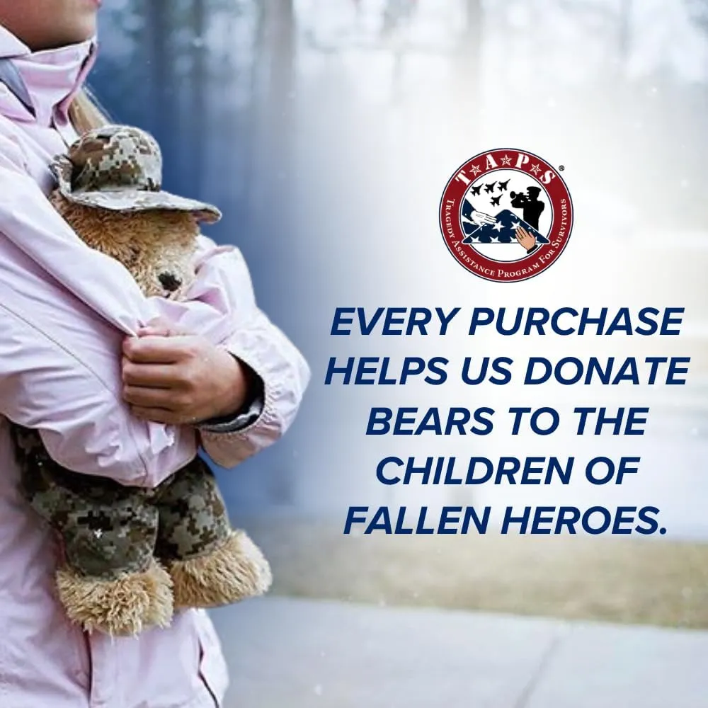 ZZZ Bears Personalized Navy Camo Teddy Bear, Gift for Boot Camp Graduates, Veterans & Comforting Loved Ones at Home During Deployment
